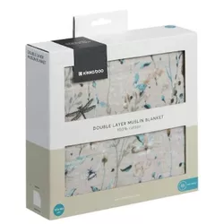 купить Комплект подушек и одеял Kikka Boo 31103010110 Paturica in 2 straturi de muselina Dreamy Fields Grey, 100x100cm в Кишинёве 