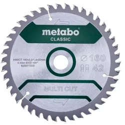 cumpără Disc de tăiere Metabo 628658000 Pânza ferastrau circular Multi CUT classic HW/CT 160x20, Z42 FZ/TZ 5° în Chișinău 