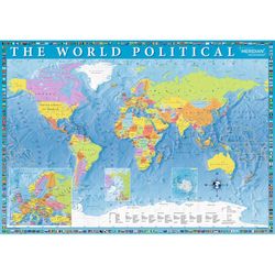 купить Головоломка Trefl R26A /41(R25K/21) (27099) Puzzle 2000 Политическая карта мира в Кишинёве 