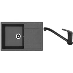 купить Мойка кухонная со смесителем Dr.Gans Techno 860 + SanDonna F 1066 negru в Кишинёве 
