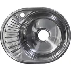 cumpără Chiuvetă bucătărie Rubano HD6044P incastrabila 570x450x180mm, (dreapta), inox, luciu-0,8mm în Chișinău 