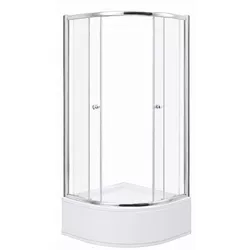 купить Душевая кабина MPN 8140E, 800X800X1940mm, cada inalta, forma rotunda, sticla transparenta в Кишинёве 