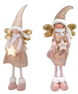 cumpără Decor de Crăciun și Anul Nou Promstore 36345 Suvenir LED "Inger cu stea", 67cm, roz în Chișinău 