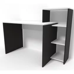 купить Офисный стол Smartex (10961) M2 120cm Alb+Negru в Кишинёве 