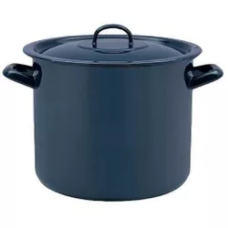 купить Кастрюля Metalac 54159 emailată 24cm, 9l, capac din metal, albastru inchis в Кишинёве 