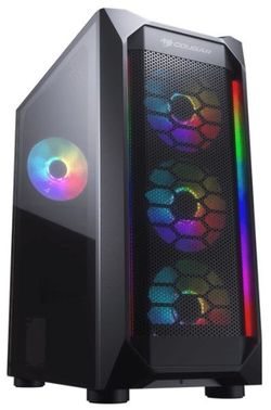 Case ATX Cougar MX410 Mesh-G RGB, w/o PSU, 4x120mm ARGB fans,RGB Hub, Mesh front panel, USB 3.0, TG