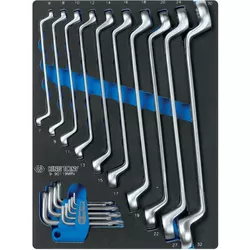 купить Набор ручных инструментов King Tony 9-90119MRV ключи накидные 75град. 6-32мм и TORX L-образных, 19 пр. (FOAM) в Кишинёве 