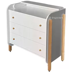 cumpără Comoda de infășat Ingvart 98514542-4 Nika Alb/Natural în Chișinău 