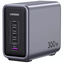 купить Зарядное устройство сетевое Ugreen 90903B Nexode Pro GaN Charger 1xUSB-A + 4xType-C 300W CD333, Black в Кишинёве 