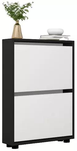 cumpără Raft pentru încălțăminte Mobildor-Lux Leo Slim 50x16x86H cm Anthracite/White în Chișinău 