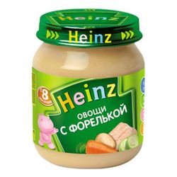Heinz piure din legume și păstrăv 8+ luni, 120 g