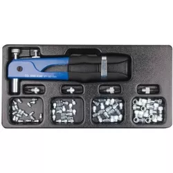 купить Заклёпочник ручной King Tony 21-30-09MR пистолет резьбовых заклёпок, M4, M5, M6, M8 (в наборе - 80 закл.) в Кишинёве 