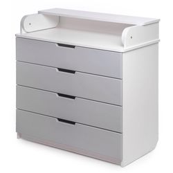 купить Комод-пеленатор PernaMea HappyBaby Pro 800x1030 (4sert) MDF gri (119528) в Кишинёве 