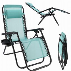 cumpără Mobilier pentru grădină Jumi OM-282049 Sezlong pliabil cu polita, Bluemarin în Chișinău 