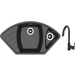 купить Мойка кухонная со смесителем Dr.Gans Gabi + SanDonna F 7073 negru в Кишинёве 