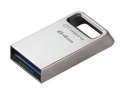 64GB USB3.2 Flash Drive Kingston DataTravaler Micro "DTMC3G2", Ultra-small Metal Case (DTMC3G2/64G)