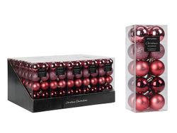 Набор шаров 20X60mm "Dark Pink" в коробке