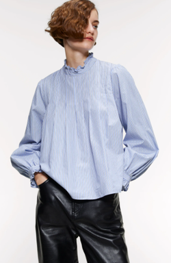 Блуза ZARA Голубой в полоску 4043/051/104