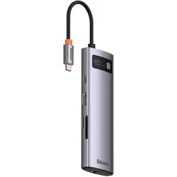 купить Переходник для IT Baseus WKWG080113 8in1 Type-C, Metal Gleam Series, Space Gray в Кишинёве 