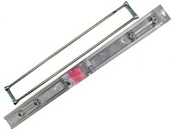 Карниз двойной для шторки и полотенца MSV 125-225cm, нерж ст