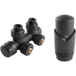 купить Запорная арматура Ferro ZTD30AT Anthracit комплект термостатческий двойной 1/2 угловой в Кишинёве 