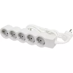 cumpără Prelungitor electric Legrand 694563 Bloc Multipriza Universal 5x2P+T(3M-3x1 5) Alb-Gri în Chișinău 