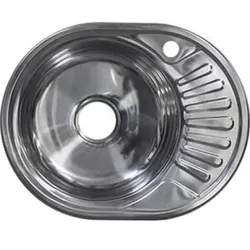 cumpără Chiuvetă bucătărie Rubano 120802 incastrabila 570x450x180mm. (stanga),inox, decor-0,8mm în Chișinău 
