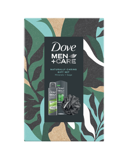 Подарочный набор DOVE MEN +CARE MINERALS+ SAGE (Гель для душа 250 мл + Дезодорант 150 мл) + Пуф в подарок 2023