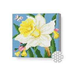 купить Картина по номерам Art Gallery BJ216 Mozaic cu diamante 20x20cm Narcis si fluturi в Кишинёве 
