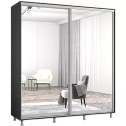 купить Шкаф Mobildor-Lux Aron-S uși glisante din oglinzi (190x60x220H cm) Anthracite в Кишинёве 