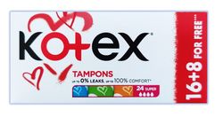 Гигиенические тампоны Kotex Super, 16+8 шт.