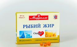 Рыбий жир с маслом пшеницы, облепихи и шиповника капсулы 0,37г №100