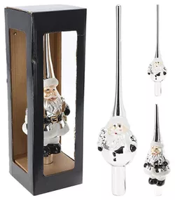 купить Новогодний декор Promstore 32950 Верхушка елочная Звезда 10LED 33сm, серебряный в Кишинёве 