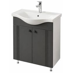 купить Шкаф под умывальник Mashtab 12129 Palma (Basic) cu 2 uși 650x370x850 Alb mat-Antracit в Кишинёве 