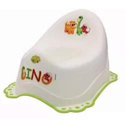 купить Детский горшок Bisk 07774 Oala p/u copii DINO cu cauciuc antiderapant, alb в Кишинёве 