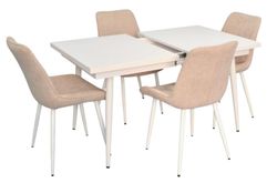 cumpără Set masă și scaune Evelin di Costacurta стол DT-433-3Wh + 4 стула YTC-055Wh Light beige în Chișinău 