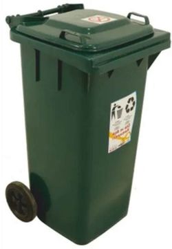cumpără Coș de gunoi Hydro S Tomberon cu roti si capac 120 L Verde 8001196 în Chișinău 