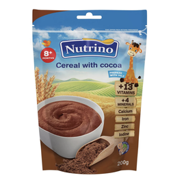 Terci de grau cu lapte Nutrino cu cacao (8+ luni) 200 g