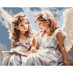 купить Картина по номерам BrushMe BS53708 40*50 cm (în cutie) Îngerii в Кишинёве 