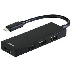 купить Аксессуар для ноутбука Hama 135762 USB-Type-C-hub 1:3, 3x USB-A 2.0, HDMI™ в Кишинёве 