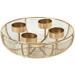 cumpără Decor Holland 48285 Gold Подсвечник металлический на 4 свечи D20cm în Chișinău 