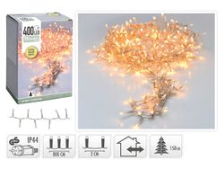 Огни новогодние "Нить" 400LED 8m, э/тепл-белый, прозр кабель