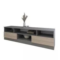 купить Тумба напольная для TV Smartex (16364) Т6 180cm TV Grafit+Stejar Deschis в Кишинёве 