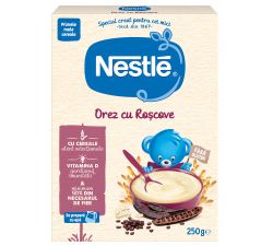 Terci de orez fara lapte Nestle cu roscove (4+ luni) 250 g