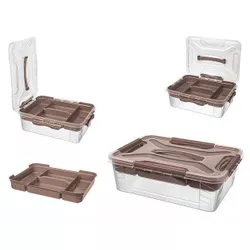 купить Короб для хранения Бытпласт 51923 Органайзер с крышкой Grand box 10л, 39x29x12.4см в Кишинёве 