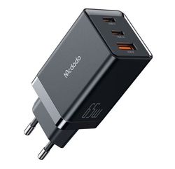 Mcdodo GaN 5 Mini Chargers 2xType-C 1xUSB 65W, Black