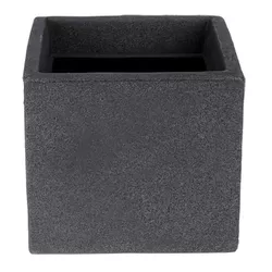 cumpără Ghiveci pentru flori ProGarden 50661 Cub 20x20cm, H18cm din plastic, antracit în Chișinău 