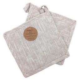 cumpără Accesoriu pentru bucătărie Andrea Fontebasso 51426 Набор прихваток Volterra Beige 2шт, 18x18cm, 100% х/б în Chișinău 