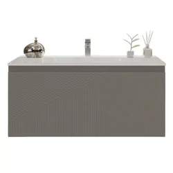 cumpără Dulap pentru lavoar Bayro Sensi под умыв. Allegro 1000 light grey, подвесной în Chișinău 