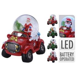 cumpără Decor de Crăciun și Anul Nou Promstore 49035 Сувенир Шар со снегом Дед Мороз в машине 11.5x9x10сm în Chișinău 